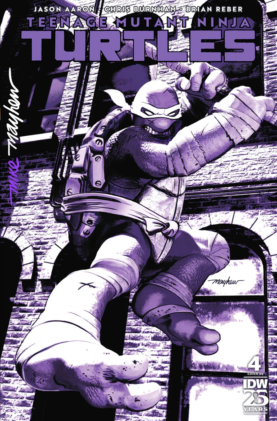 Teenage Mutant Ninja Turtles (Mike Mayhew Studio Variant Cover A, Trade Dress Full Duo Sig with COA) #4 (2024)