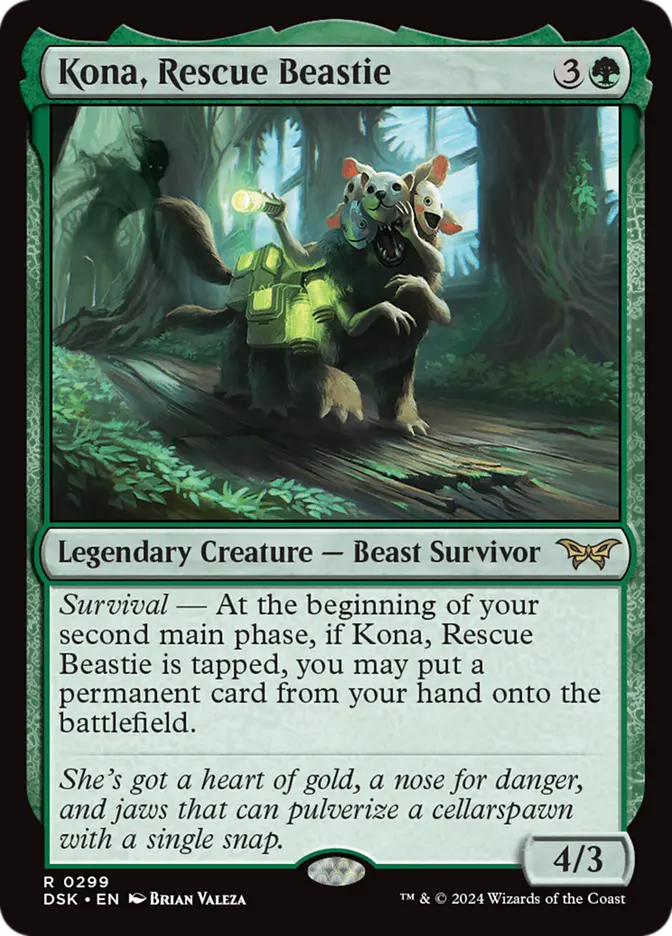 Kona, Rescue Beastie (299) — Duskmourn: House of Horror: Extras